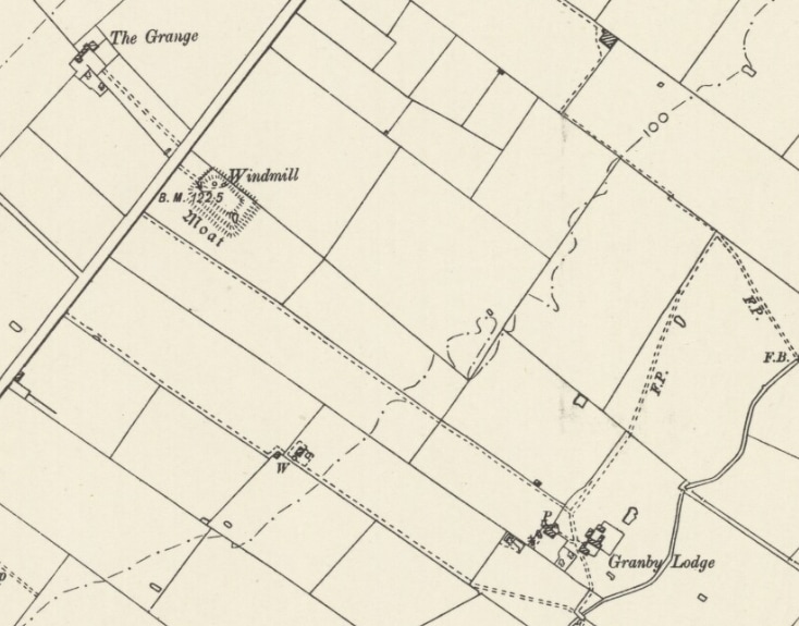 photographic extract of 1899 Ordnance Survey map of Sutton Lane