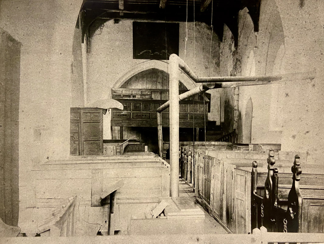 Photograph of All Saints interior taken around 1860