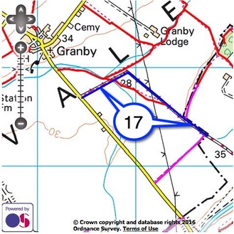 map showing byway open to all traffic 17